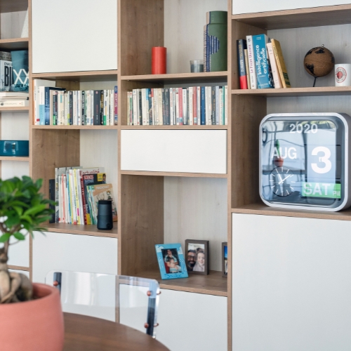 mobibam bibliothèque sur mesure bois blanc