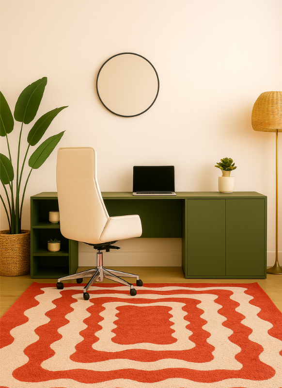 bureau sur mesure vert mat