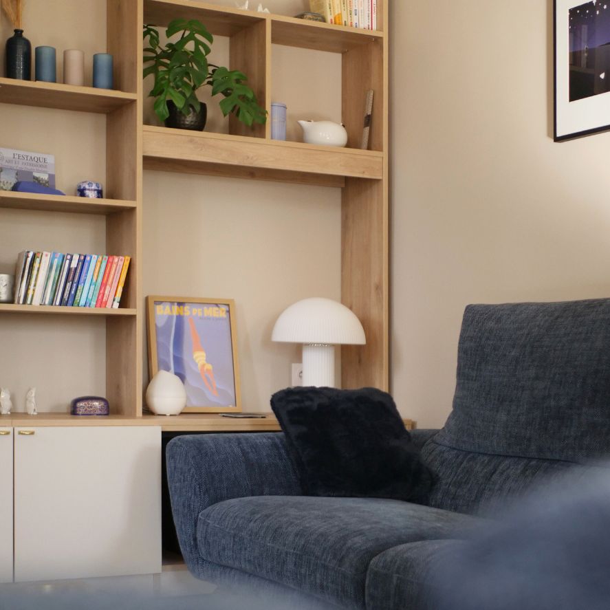 mobibam meuble bas sur mesure blanc pierre