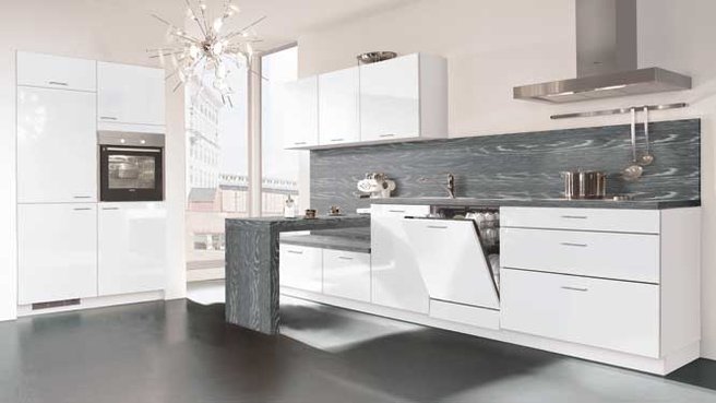 cuisine blanche super moderne décoration architecture d'intérieur