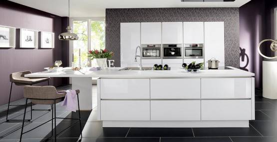 cuisine blanche super moderne décoration architecture d'intérieur