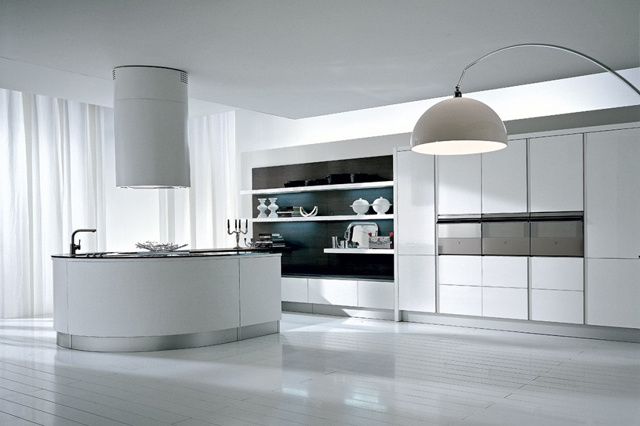 cuisine blanche super moderne décoration architecture d'intérieur