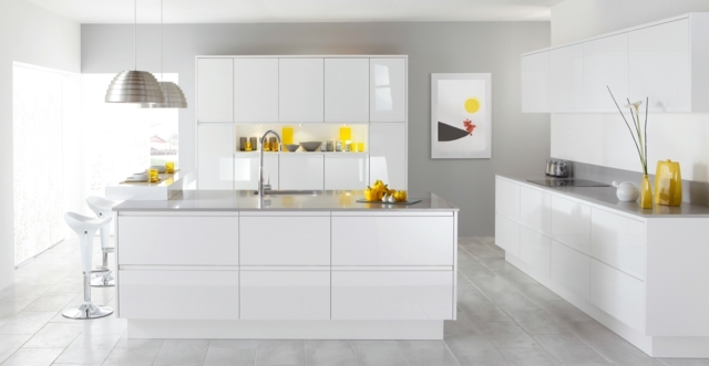 cuisine blanche super moderne décoration architecture d'intérieur