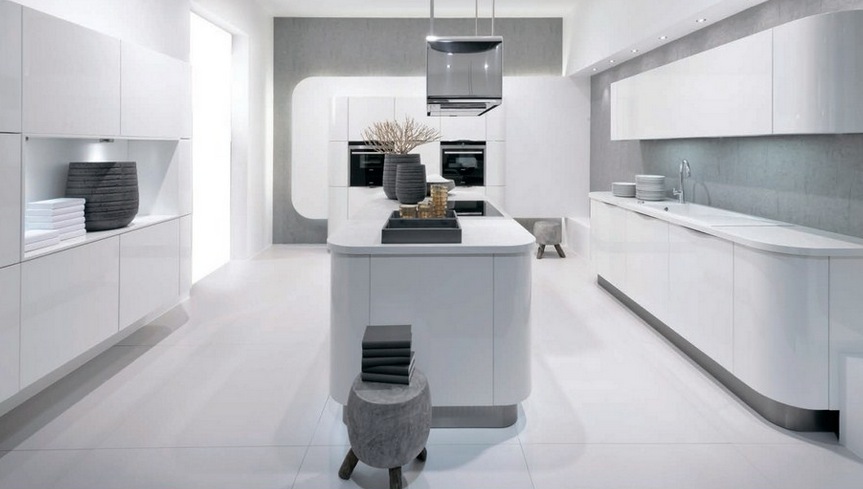 cuisine blanche super moderne décoration architecture d'intérieur