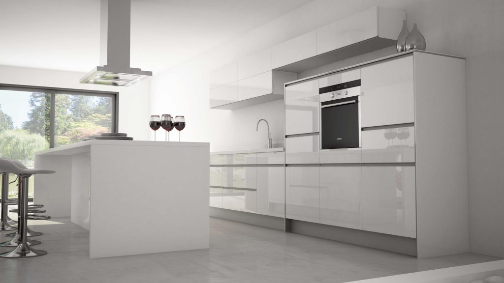 cuisine blanche super moderne décoration architecture d'intérieur