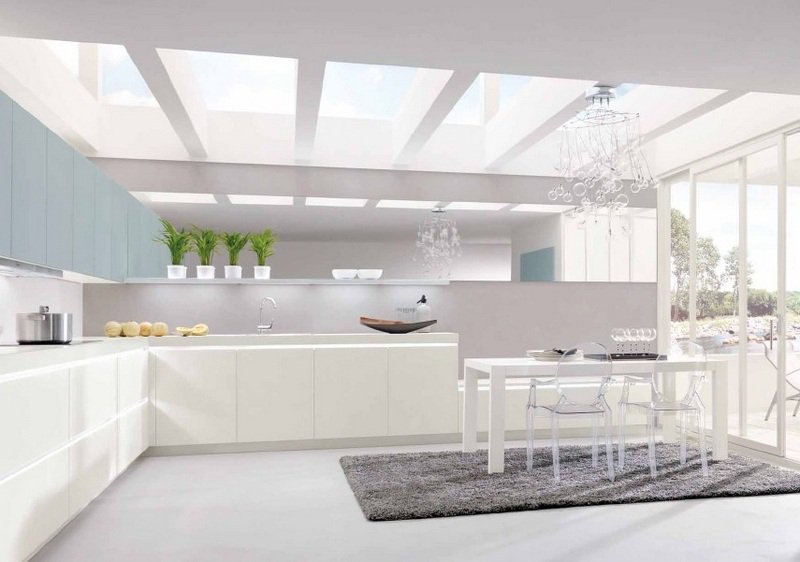 cuisine blanche super moderne décoration architecture d'intérieur