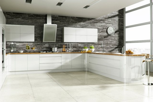 cuisine blanche super moderne décoration architecture d'intérieur