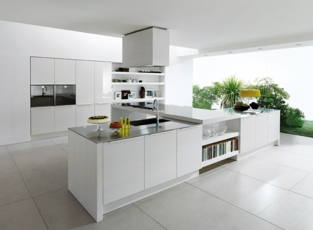 cuisine blanche super moderne décoration architecture d'intérieur