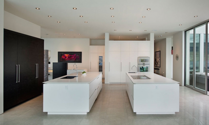 cuisine blanche super moderne décoration architecture d'intérieur