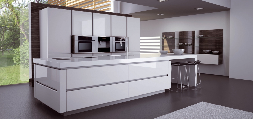 cuisine blanche super moderne décoration architecture d'intérieur