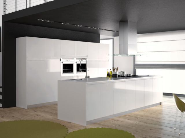 cuisine blanche super moderne décoration architecture d'intérieur