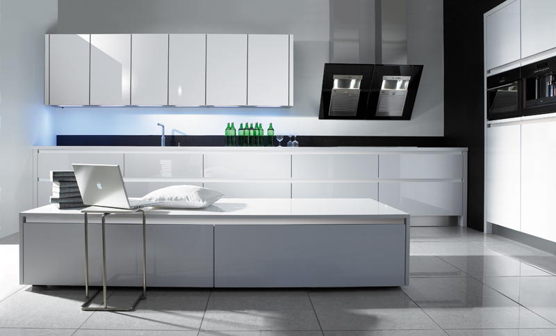 cuisine blanche super moderne décoration architecture d'intérieur