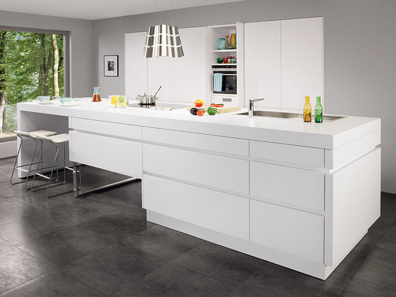 cuisine blanche super moderne décoration architecture d'intérieur