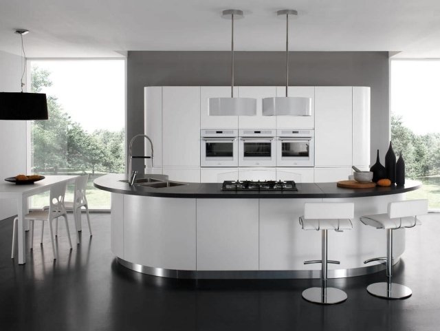 cuisine blanche super moderne décoration architecture d'intérieur