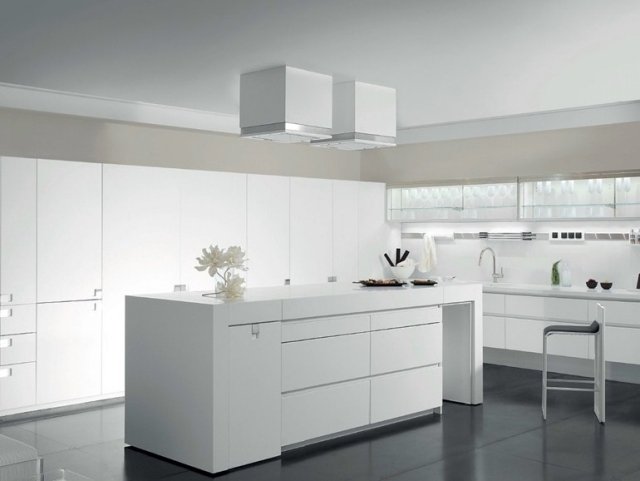 cuisine blanche super moderne décoration architecture d'intérieur