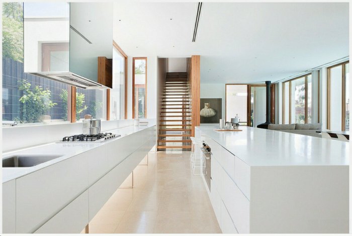 cuisine blanche super moderne décoration architecture d'intérieur