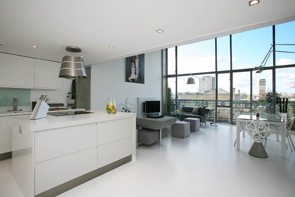 cuisine blanche super moderne décoration architecture d'intérieur