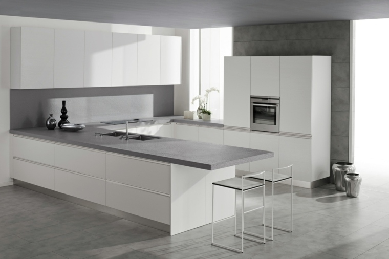 cuisine blanche super moderne décoration architecture d'intérieur
