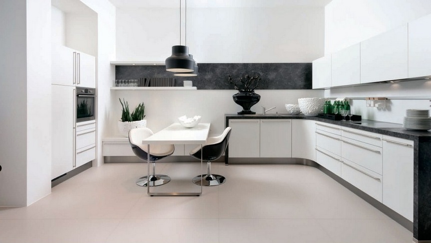 cuisine blanche super moderne décoration architecture d'intérieur