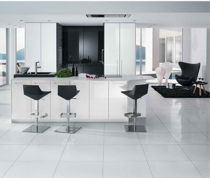 cuisine blanche super moderne décoration architecture d'intérieur