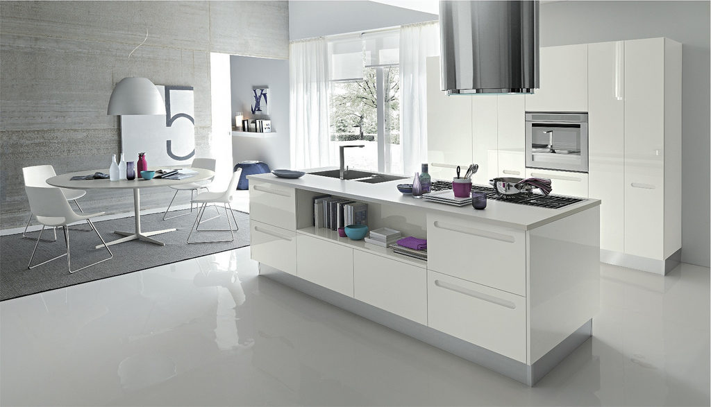 cuisine blanche super moderne décoration architecture d'intérieur