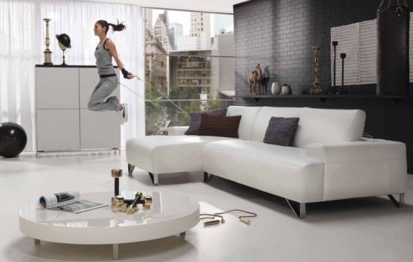 salon blanc décoration meuble design