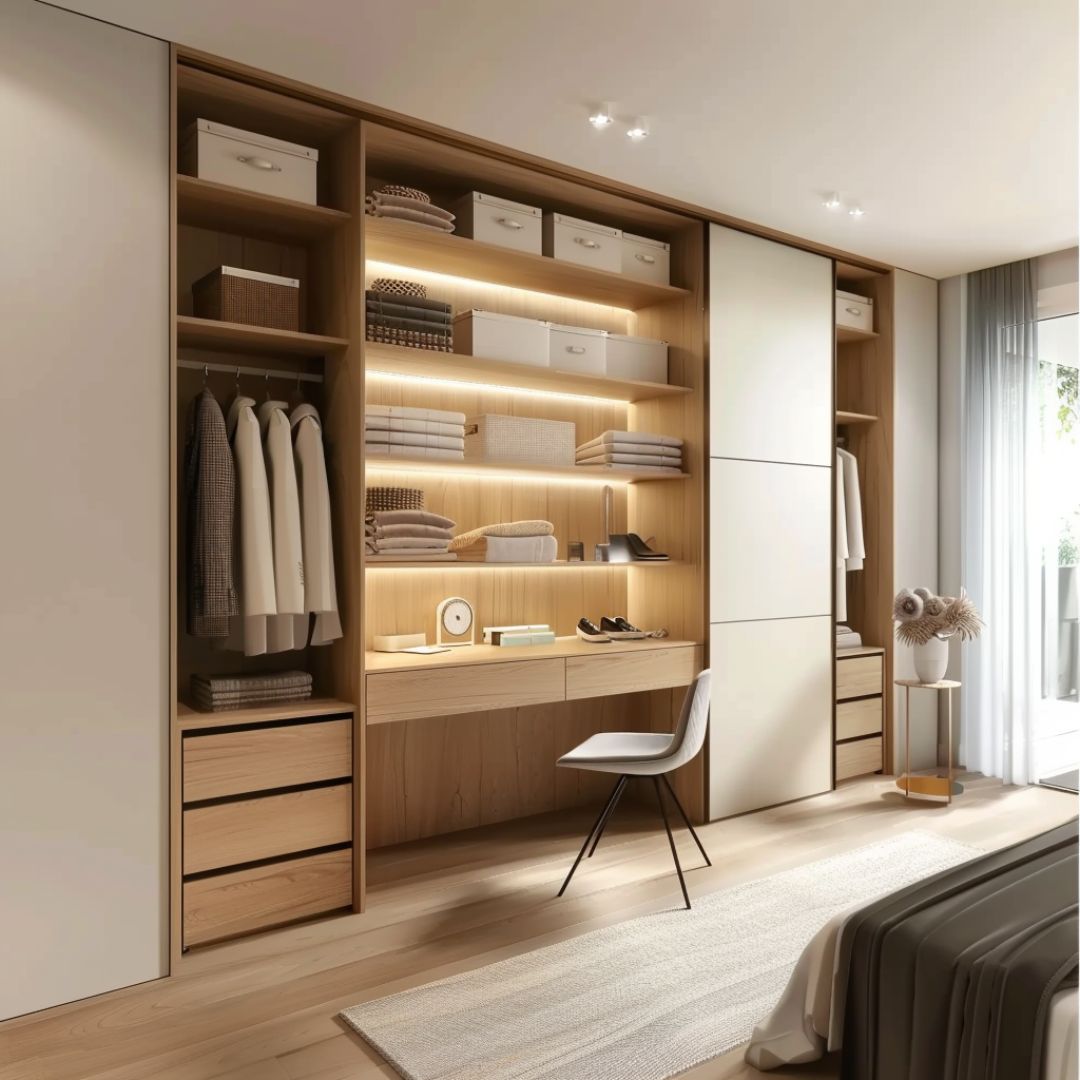 Coup de cœur pour le dressing avec bureau intégré